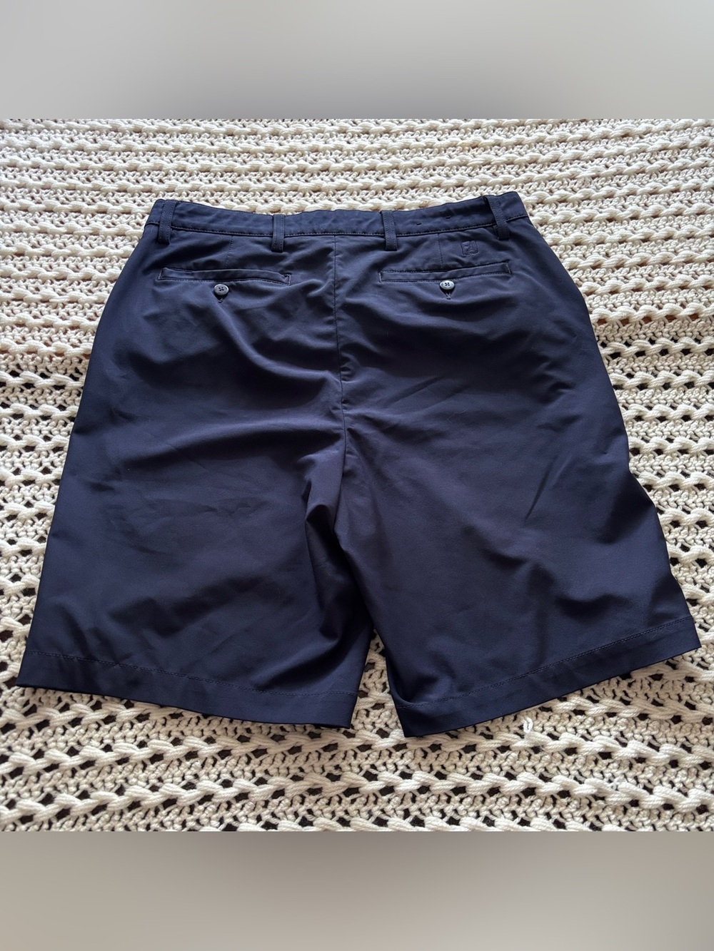 FootJoy Golf Shorts Mens 33 Navy Solid Stretch Performance Like new FJ M